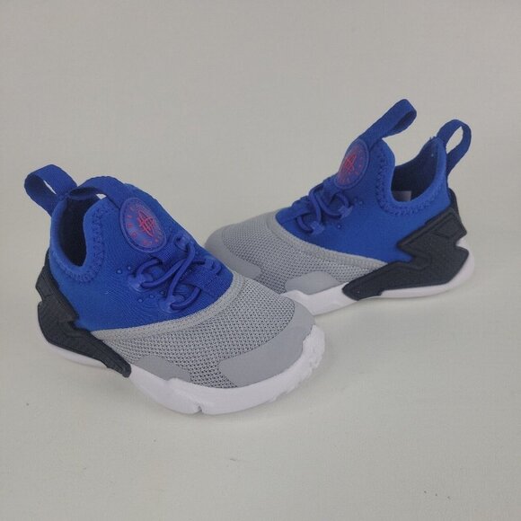 Nike Huarache Drift Toddler Shoes Infant Sneakers White Grey Blue - Picture 7 of 12